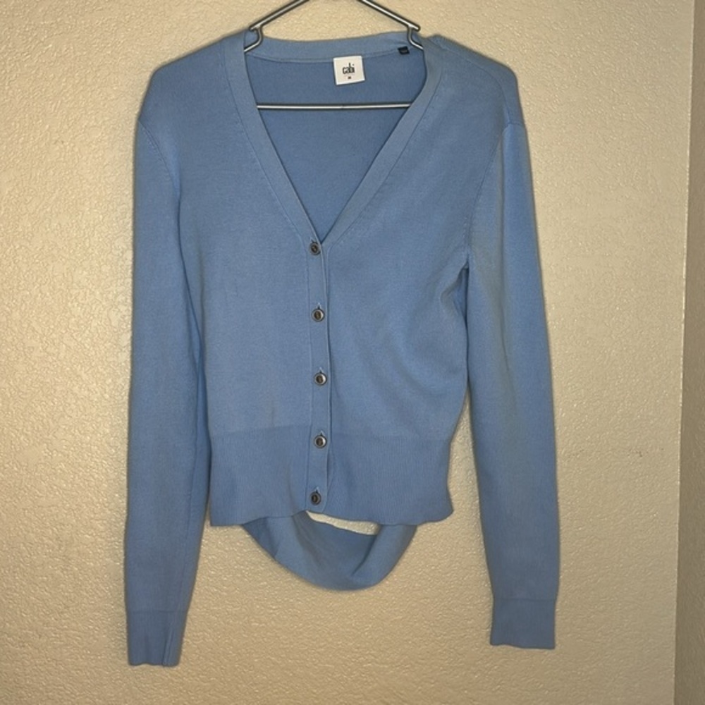 CAbi #5140 Cut-Out Cardigan Periwinkle medium